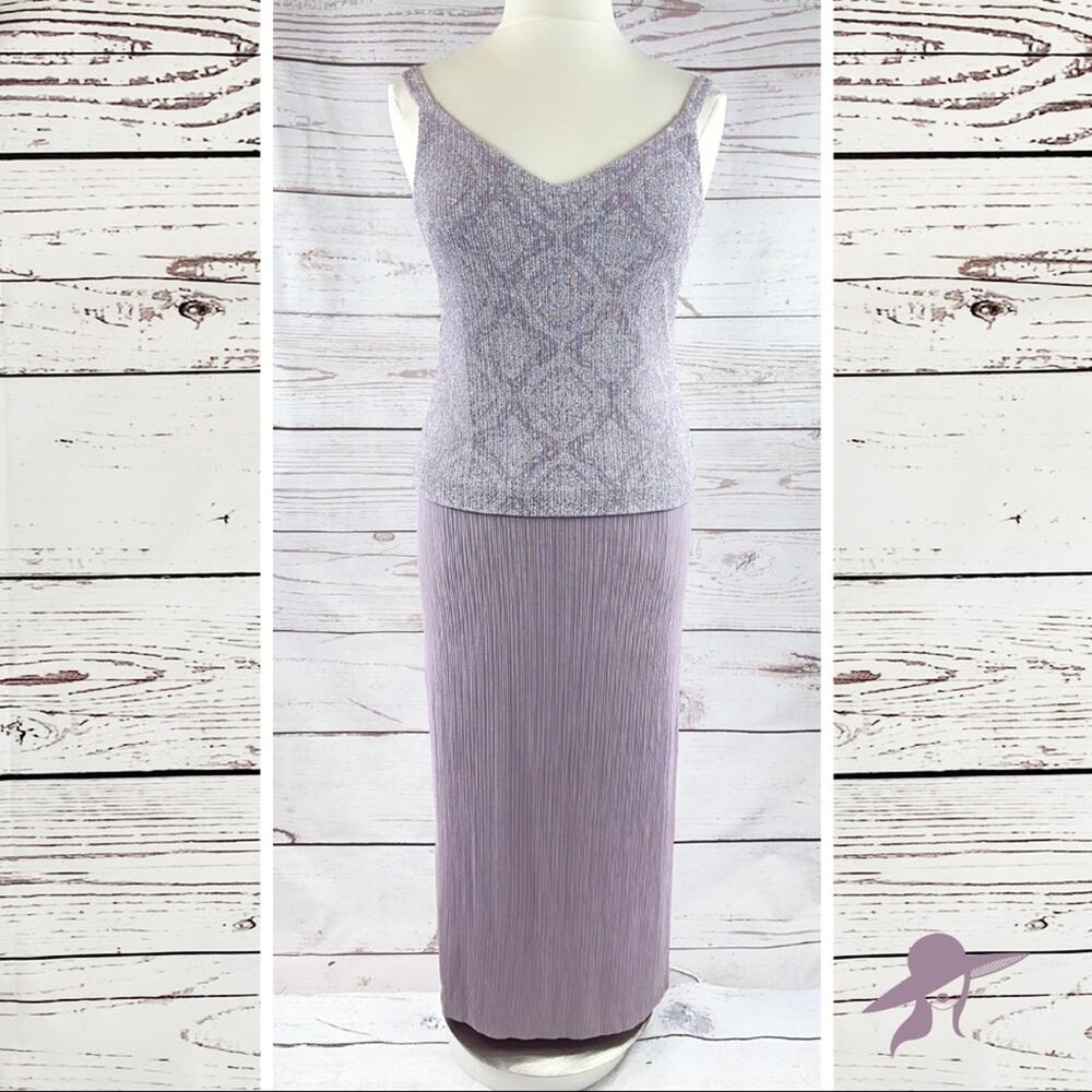 Alex Evenings Lavender mother of sparkling dress